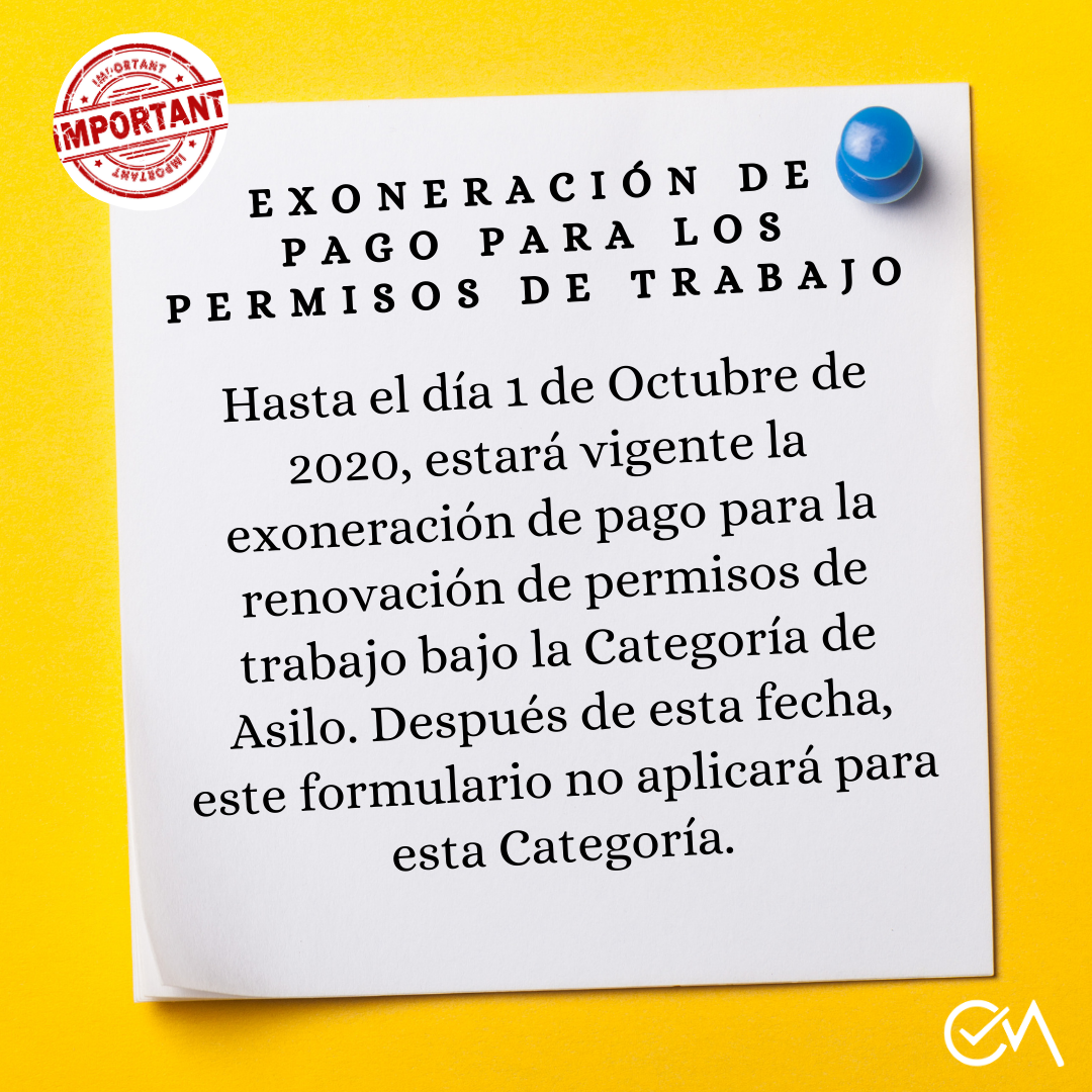 cambios en la exoneracion de pago en los permisos de trabajo (3)