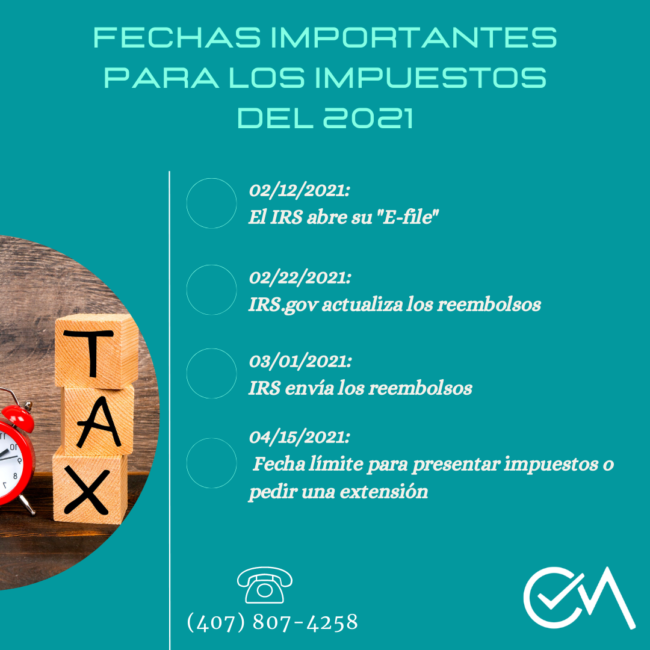 Fechas importantes para los impuestos del 2021 (3)